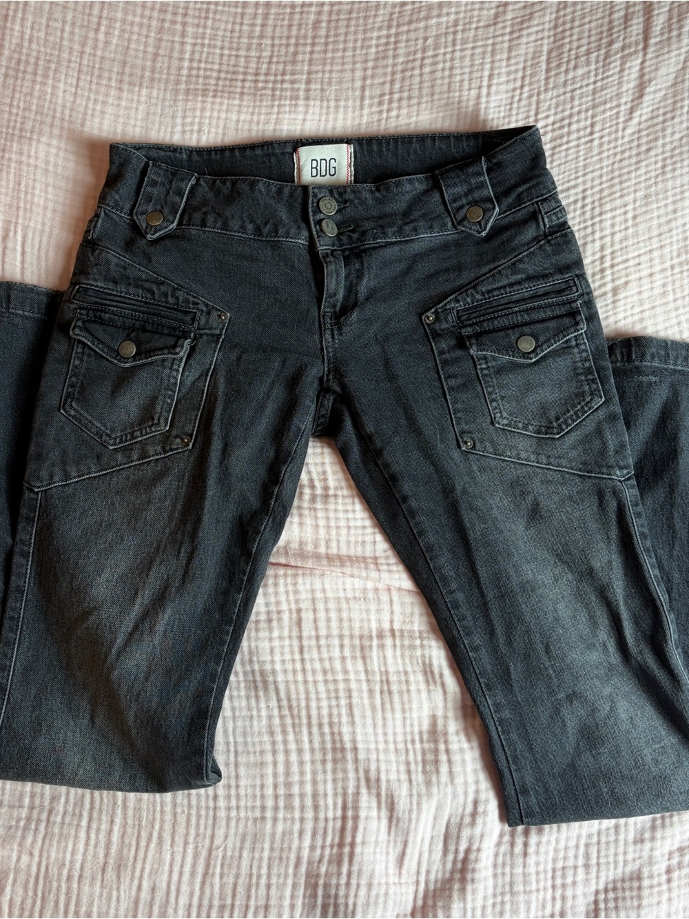 BDG Black Skinny Jeans with Cargo Patch Pockets